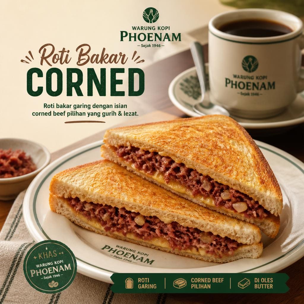 Roti Bakar Corned Warkop Phoenam